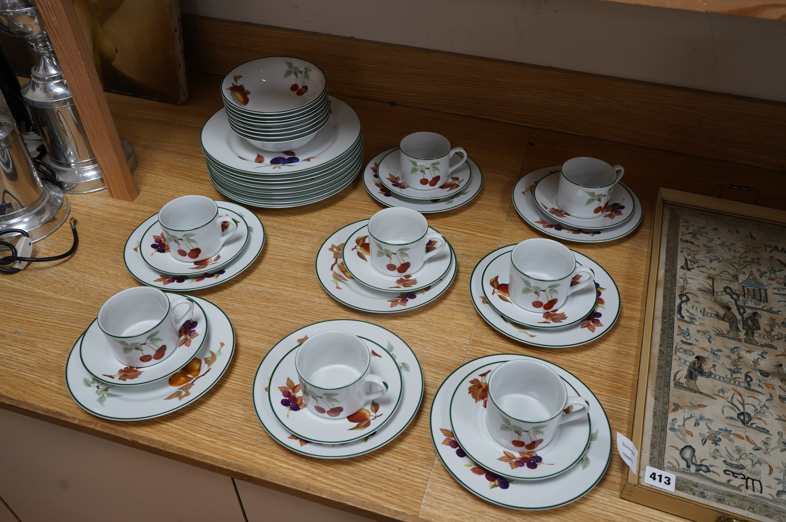 A Royal Worcester ‘Evesham Vale’ pattern part breakfast service (40). Condition - good